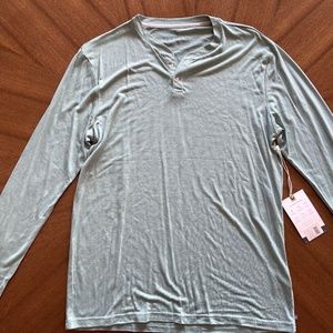 Free Fly Long Sleeve Henley - Large - Green